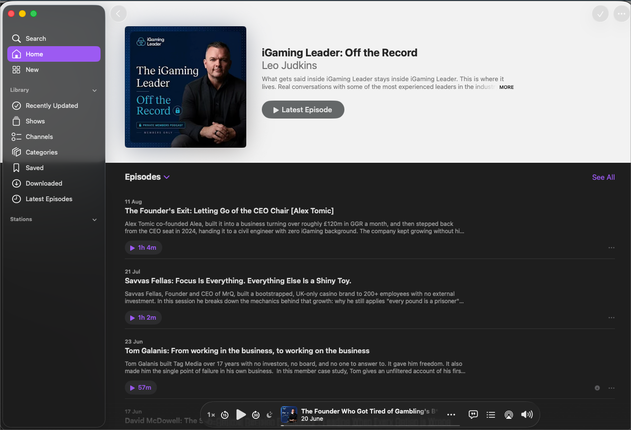 iGaming Leader: Off the Record, the private podcast